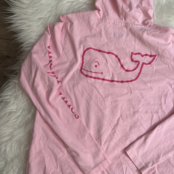 Vineyard Vines Girls Hoodie Long Sleeve Tee Pink - Picture 5 of 5